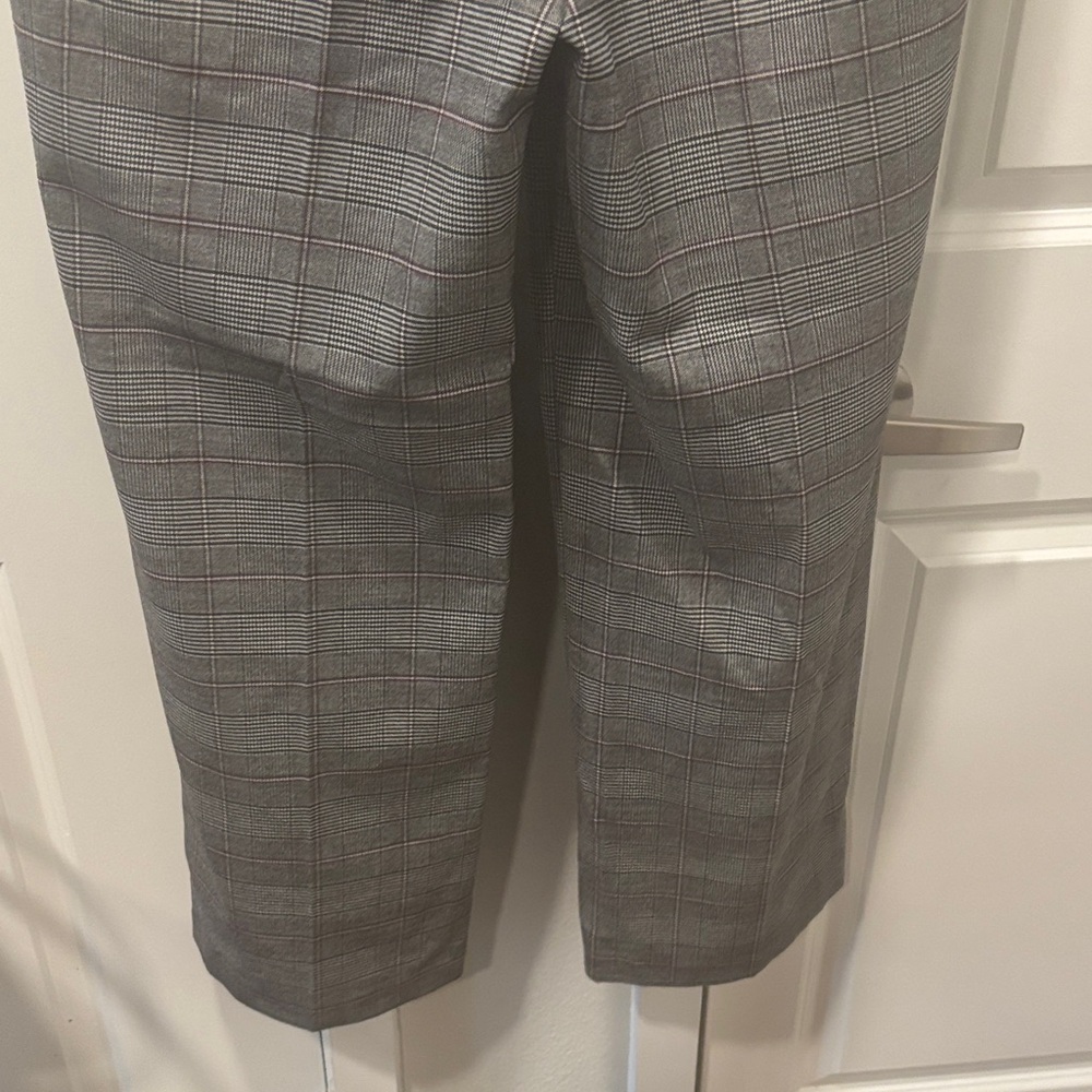 NWT LOFT Petites Gray Plaid Trousers - Picture 8 of 9